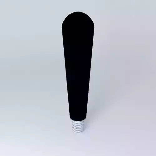 black tapered knob gear handle