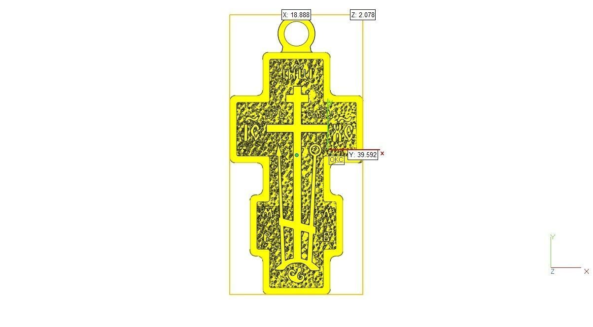 Cross ortodox  3D print model 3D model_2