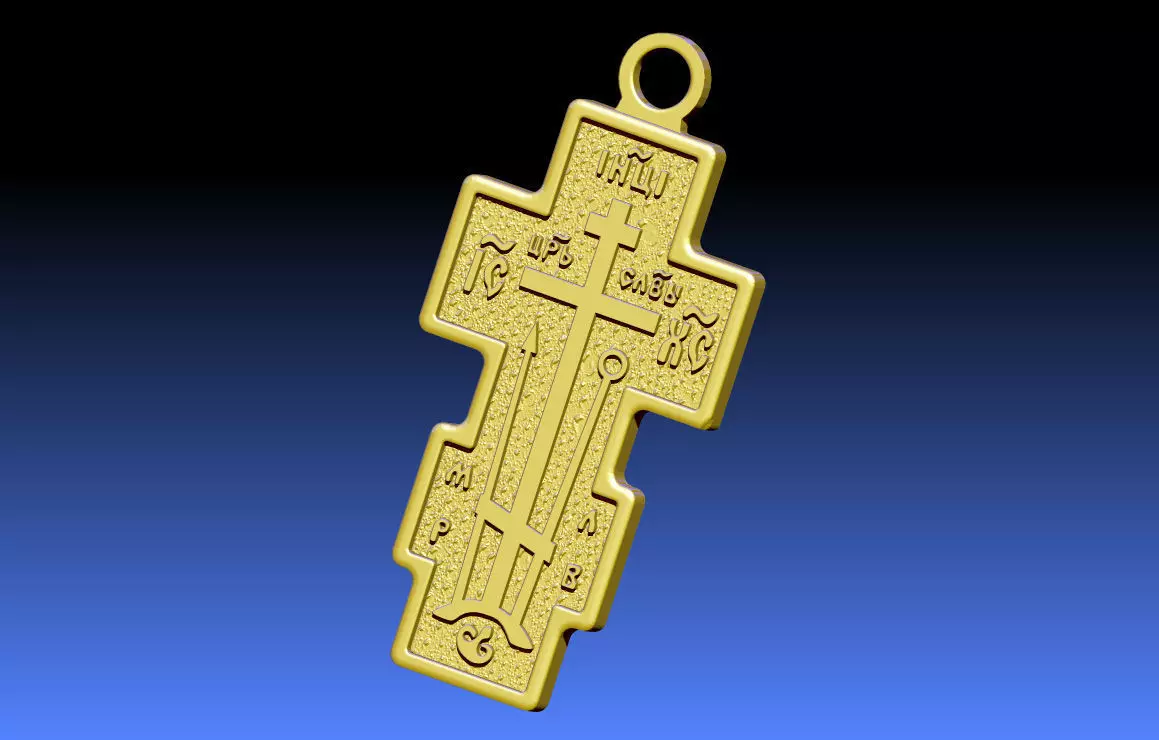 Cross ortodox  3D print model 3D model_0