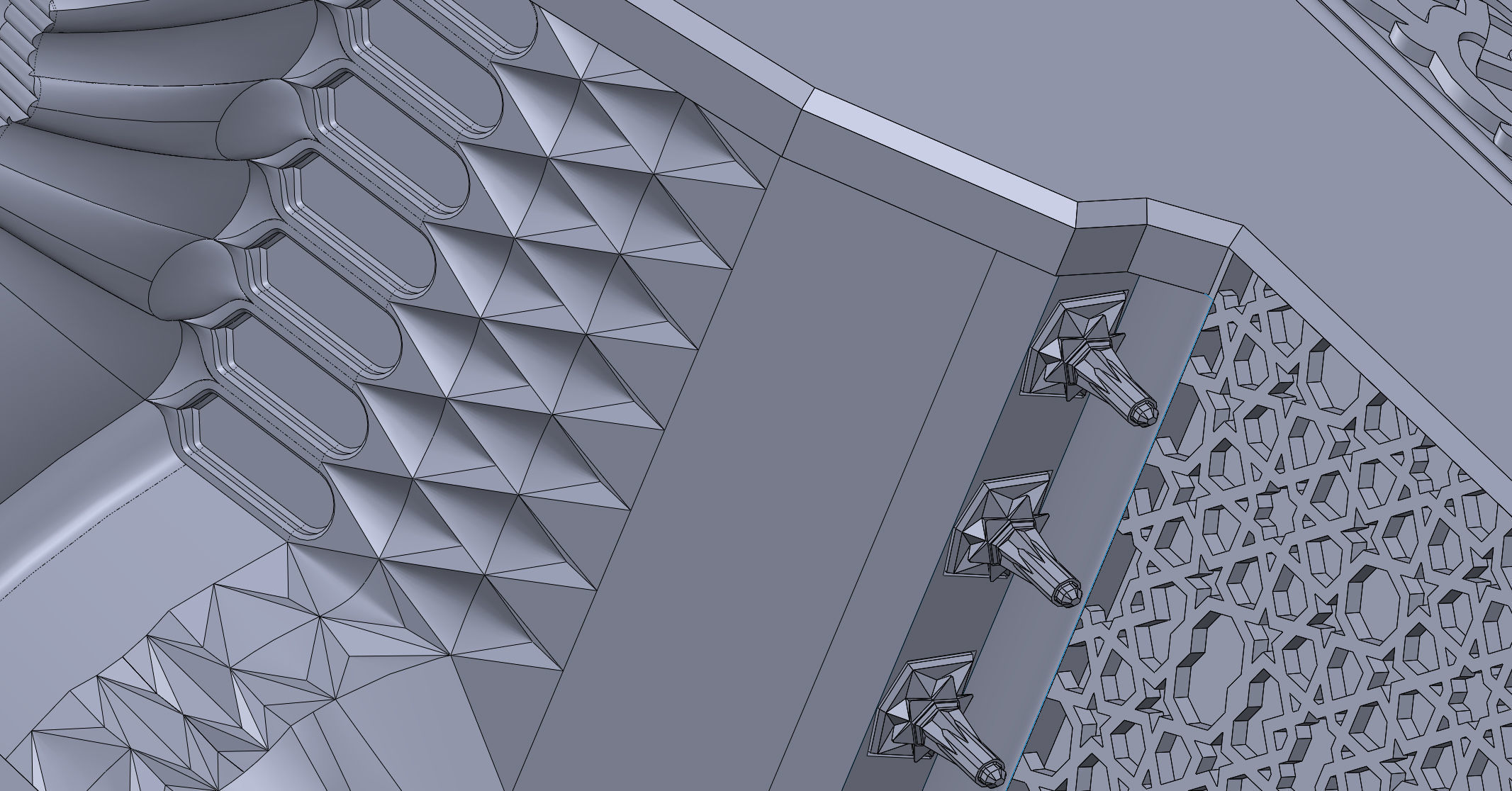 stone gate  3D model_3