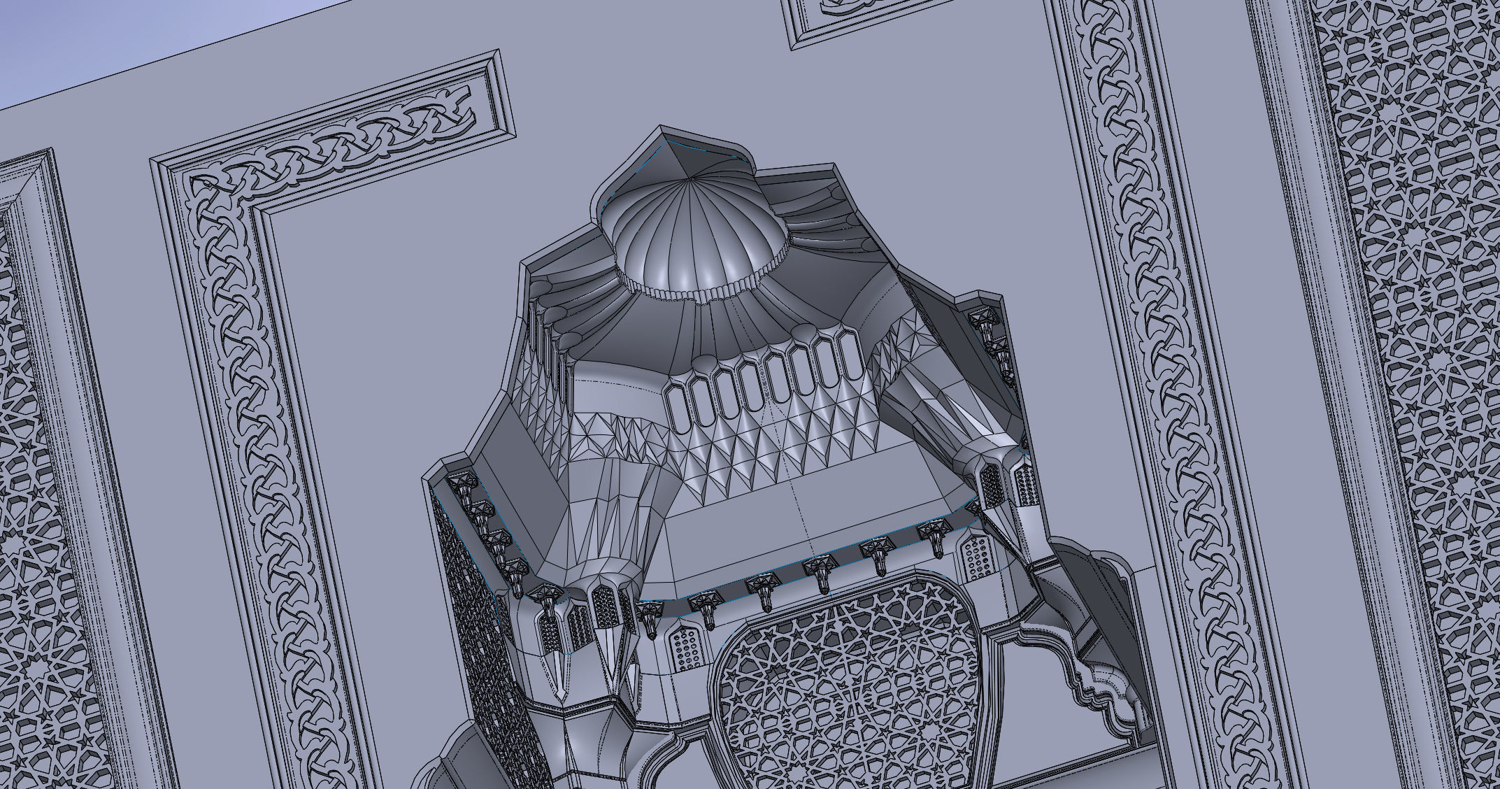 stone gate  3D model_2