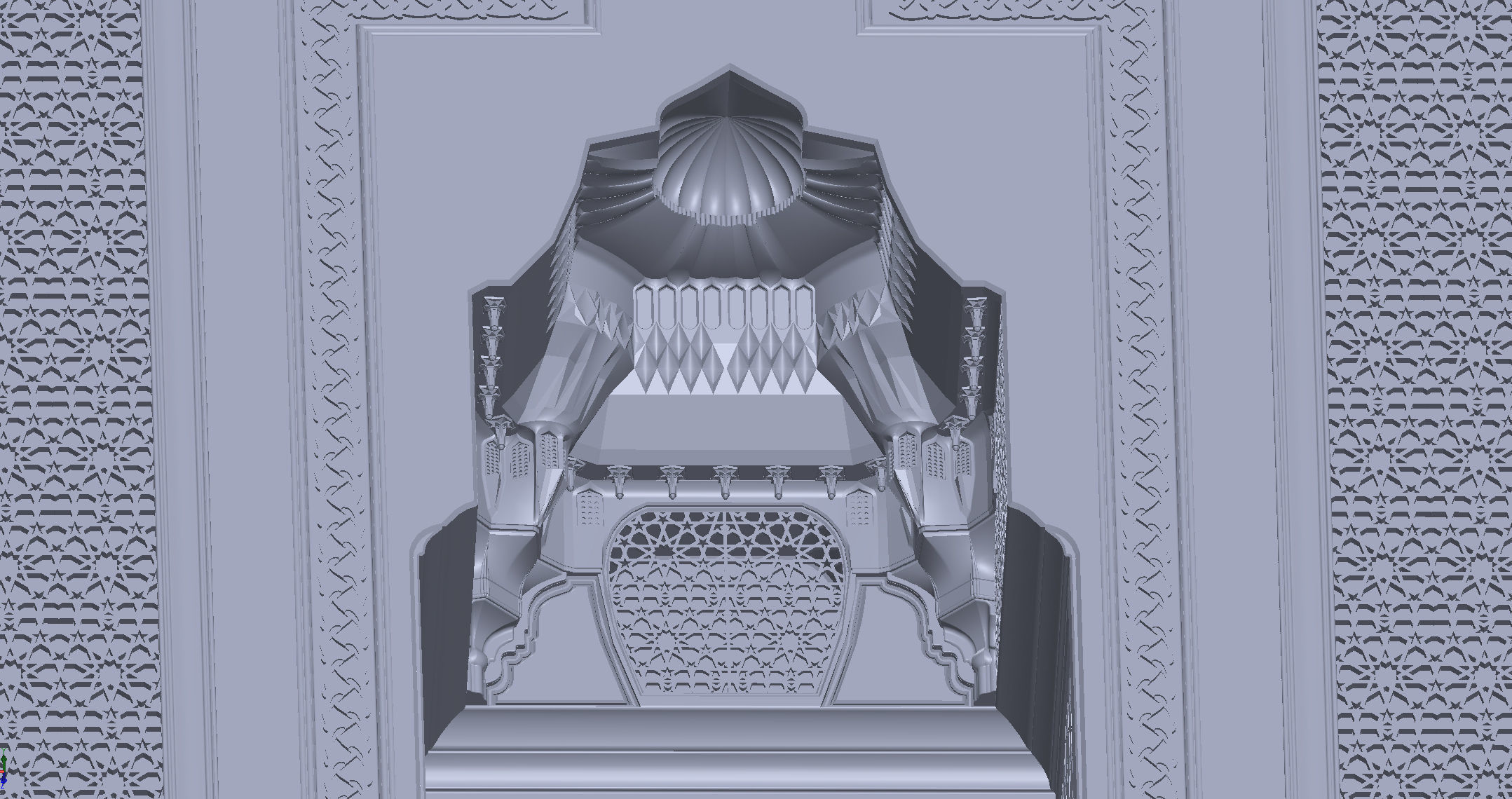 stone gate  3D model_8