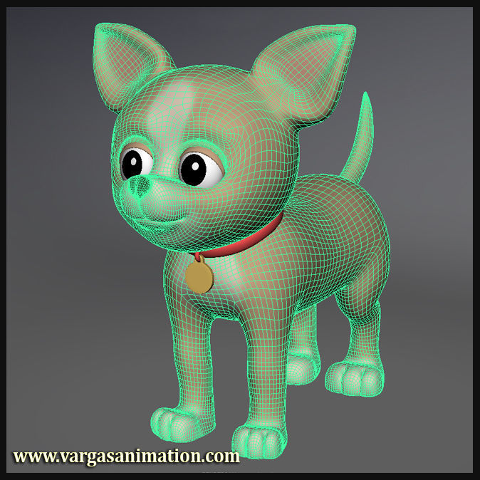 Cartoon Chihuahua 3D model_3