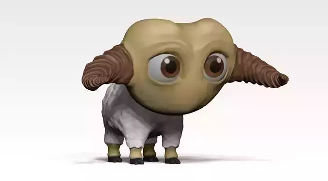 cartoon sheep Low-poly 3D model