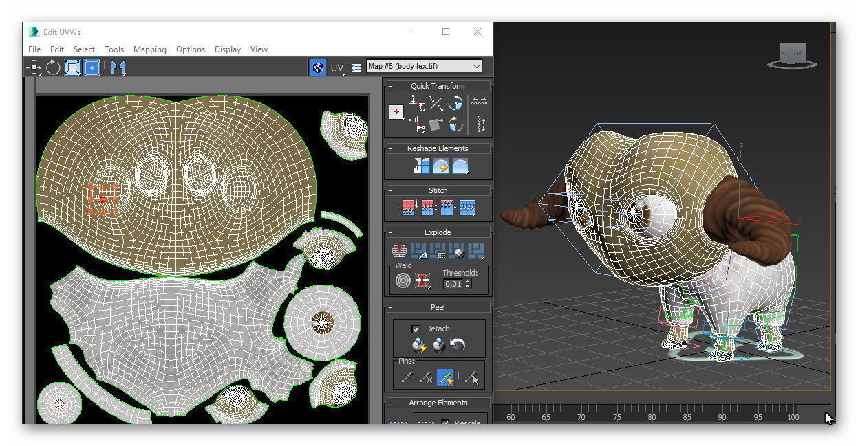 cartoon sheep Low-poly 3D model_2