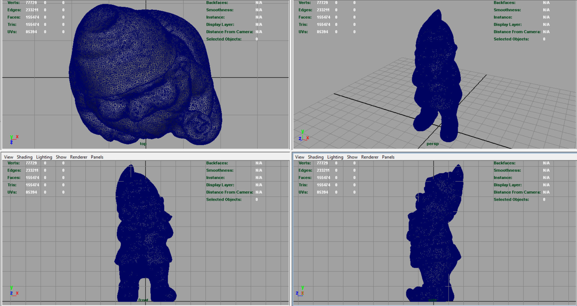 Garden Gnome 5 Low-poly 3D model_10