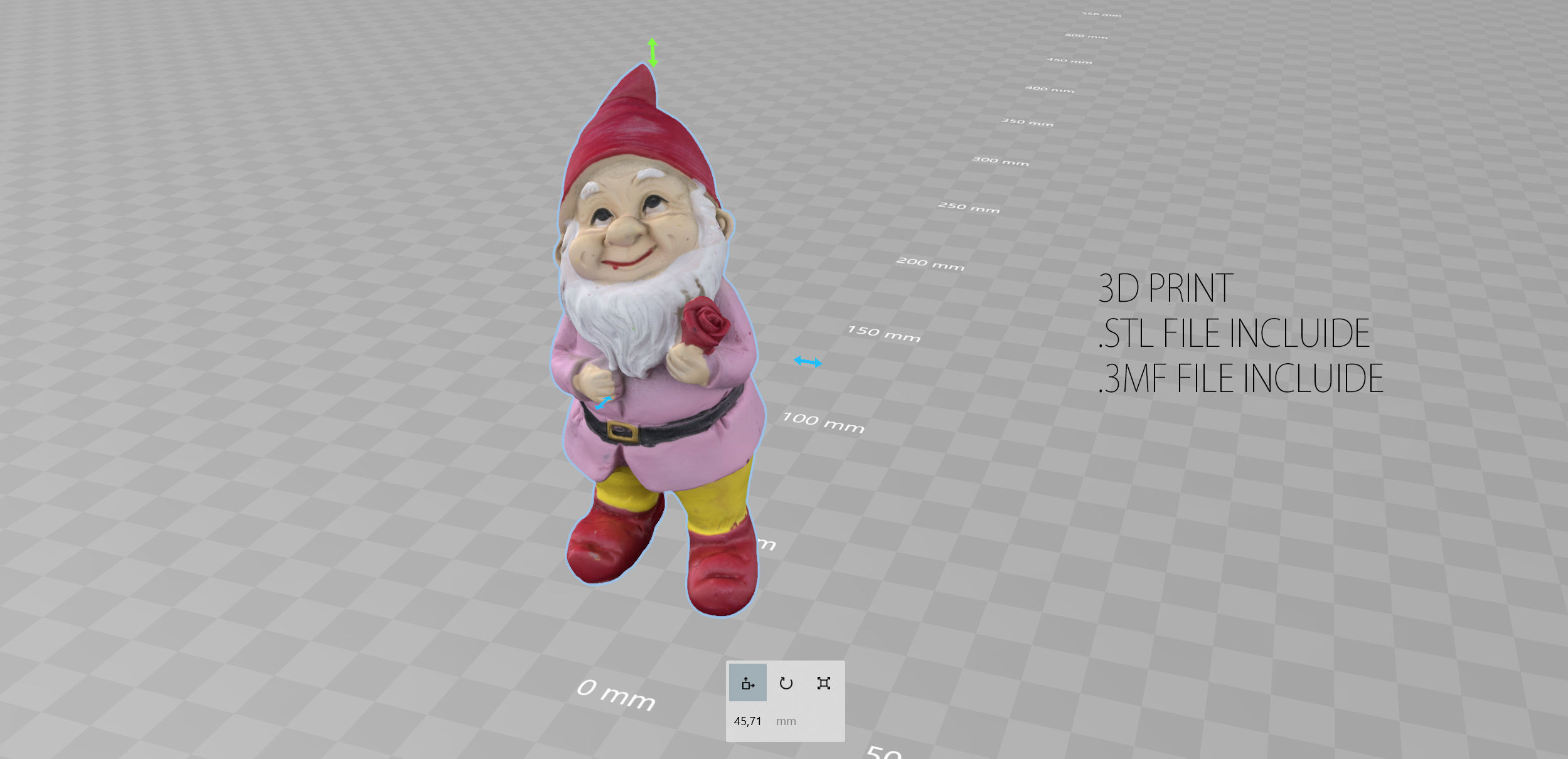 Garden Gnome 5 Low-poly 3D model_6