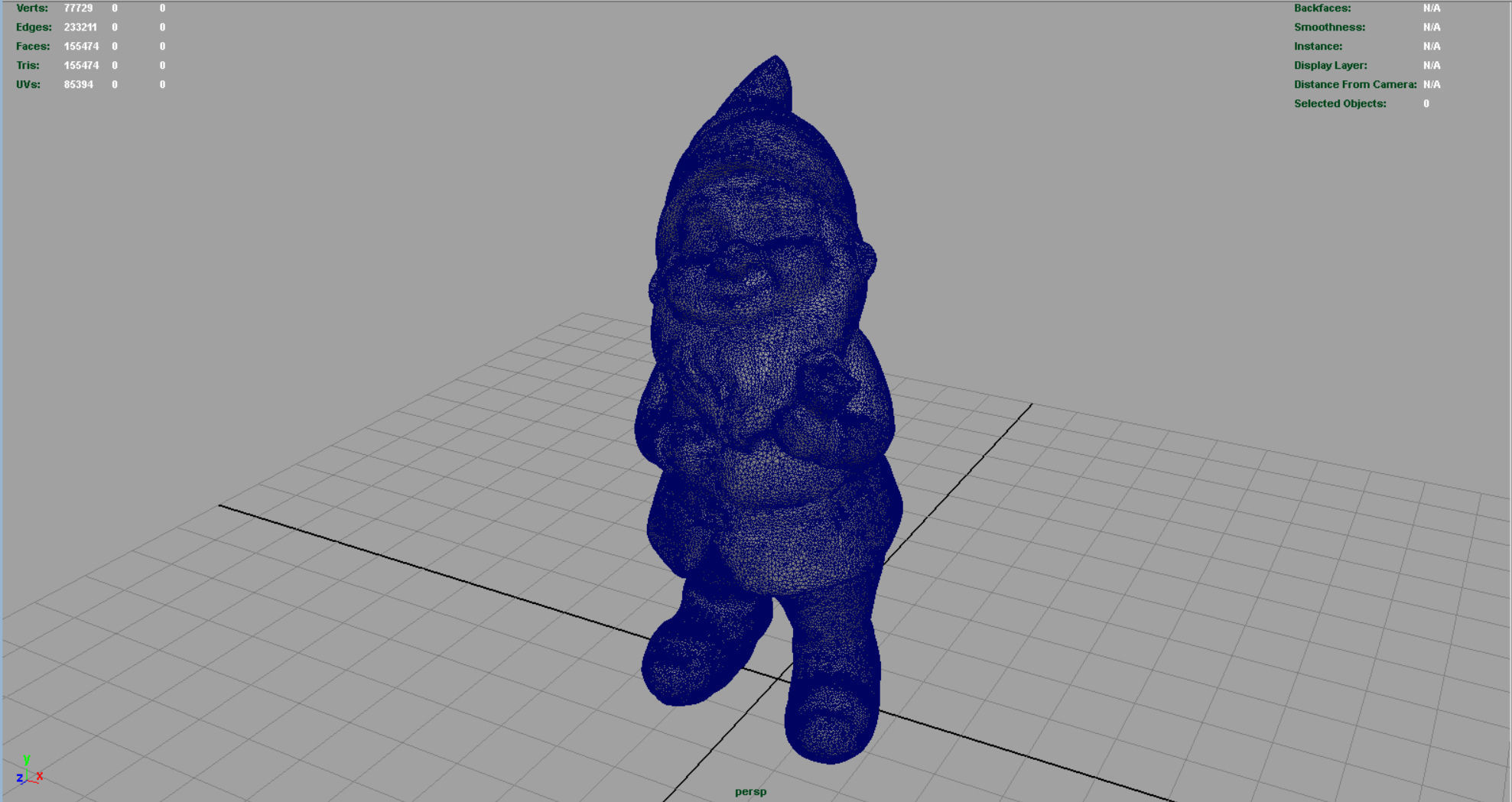 Garden Gnome 5 Low-poly 3D model_4