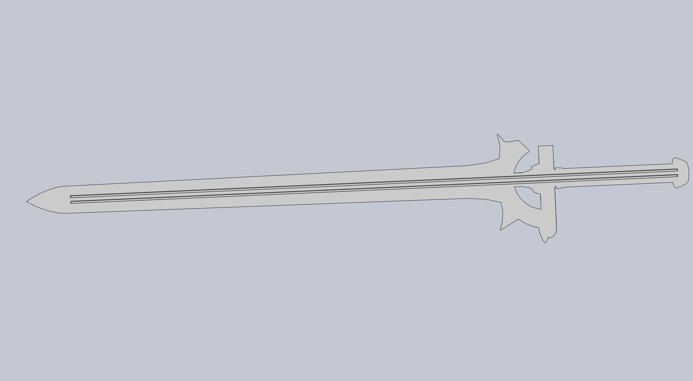 Sword Art Online Elucidator Sword Printable Assembly 3D print model_27