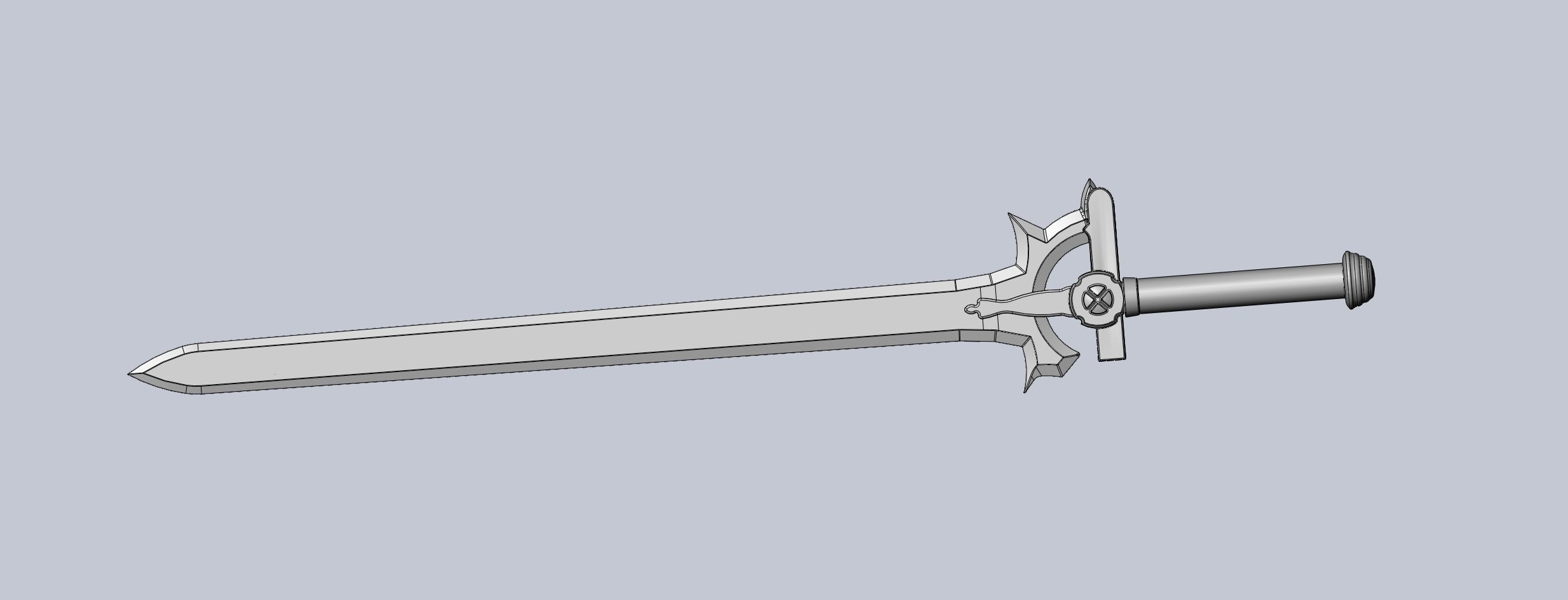 Sword Art Online Elucidator Sword Printable Assembly 3D print model_14