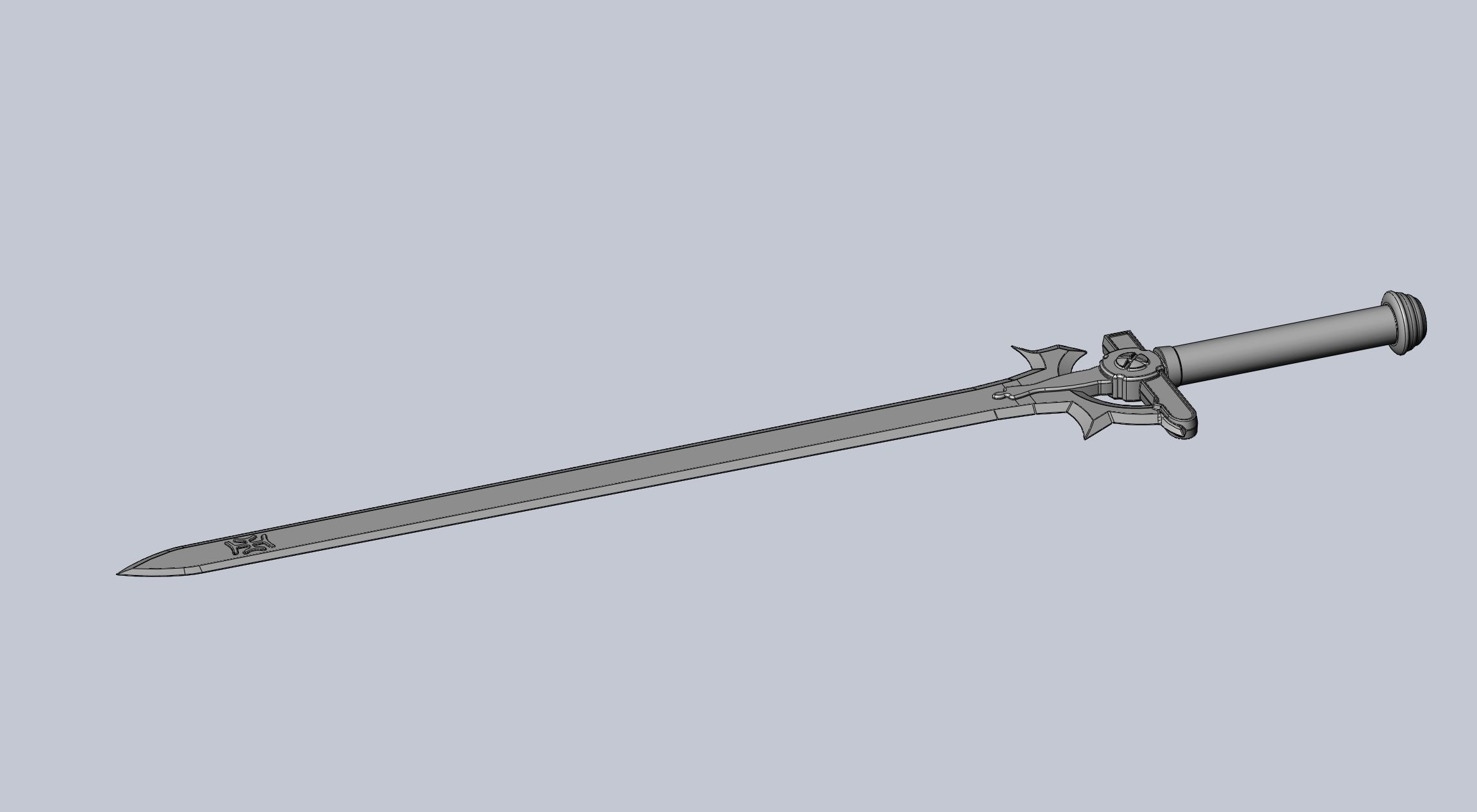 Sword Art Online Elucidator Sword Printable Assembly 3D print model_25