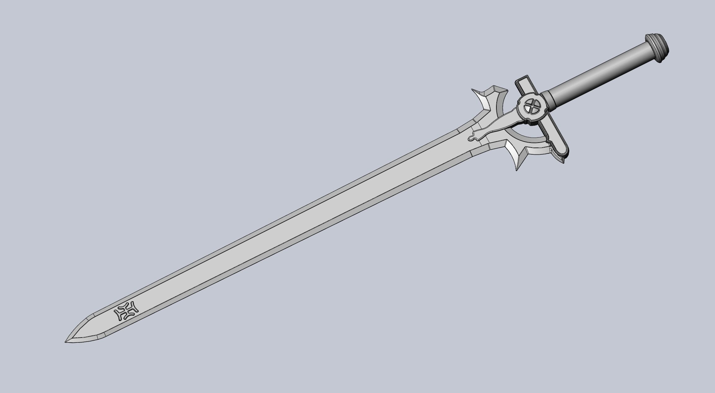 Sword Art Online Elucidator Sword Printable Assembly 3D print model_23