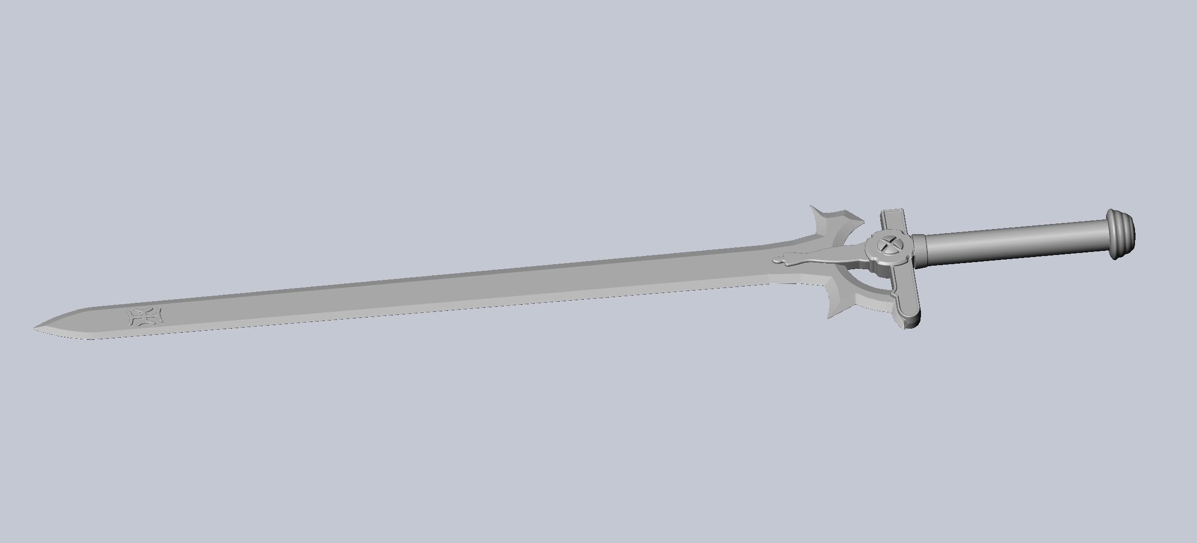 Sword Art Online Elucidator Sword Printable Assembly 3D print model_9