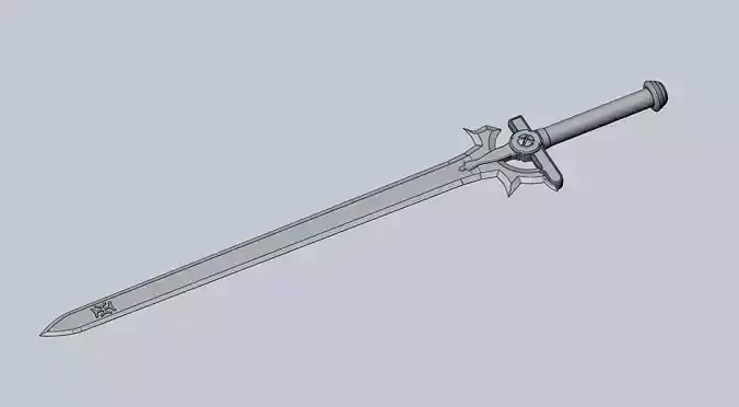 Sword Art Online Elucidator Sword Printable Assembly 3D print model