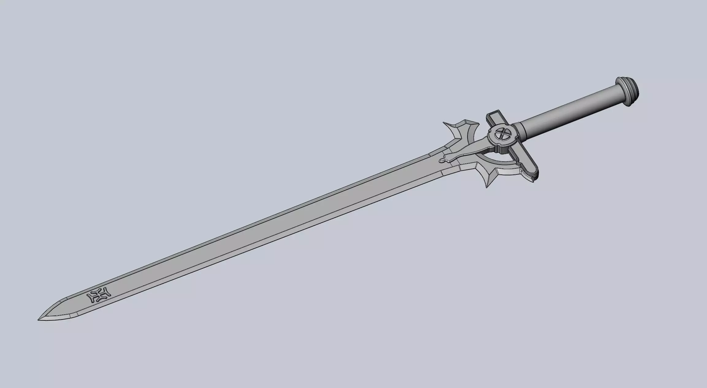 Sword Art Online Elucidator Sword Printable Assembly 3D print model_0