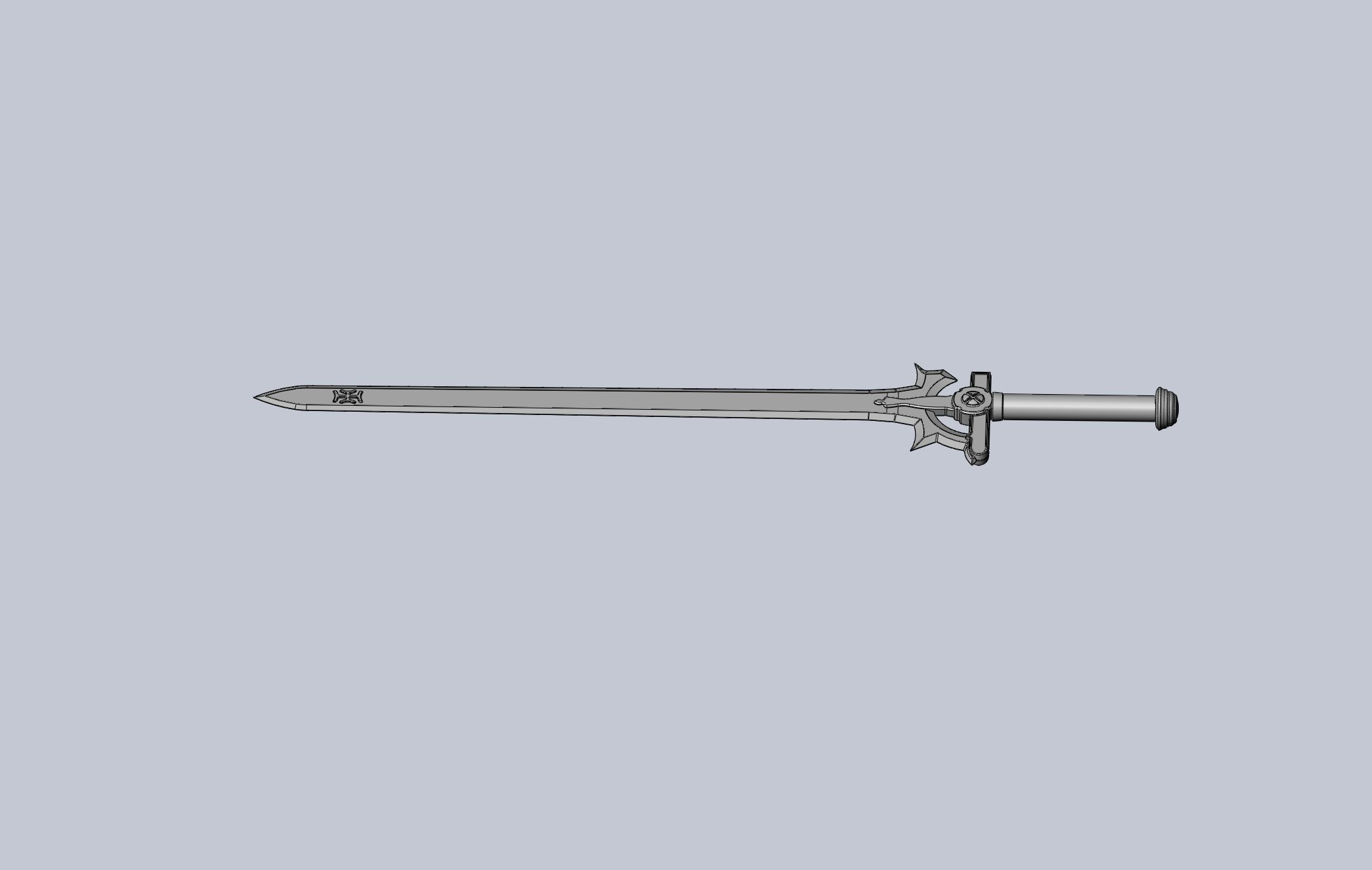 Sword Art Online Elucidator Sword Printable Assembly 3D print model_2