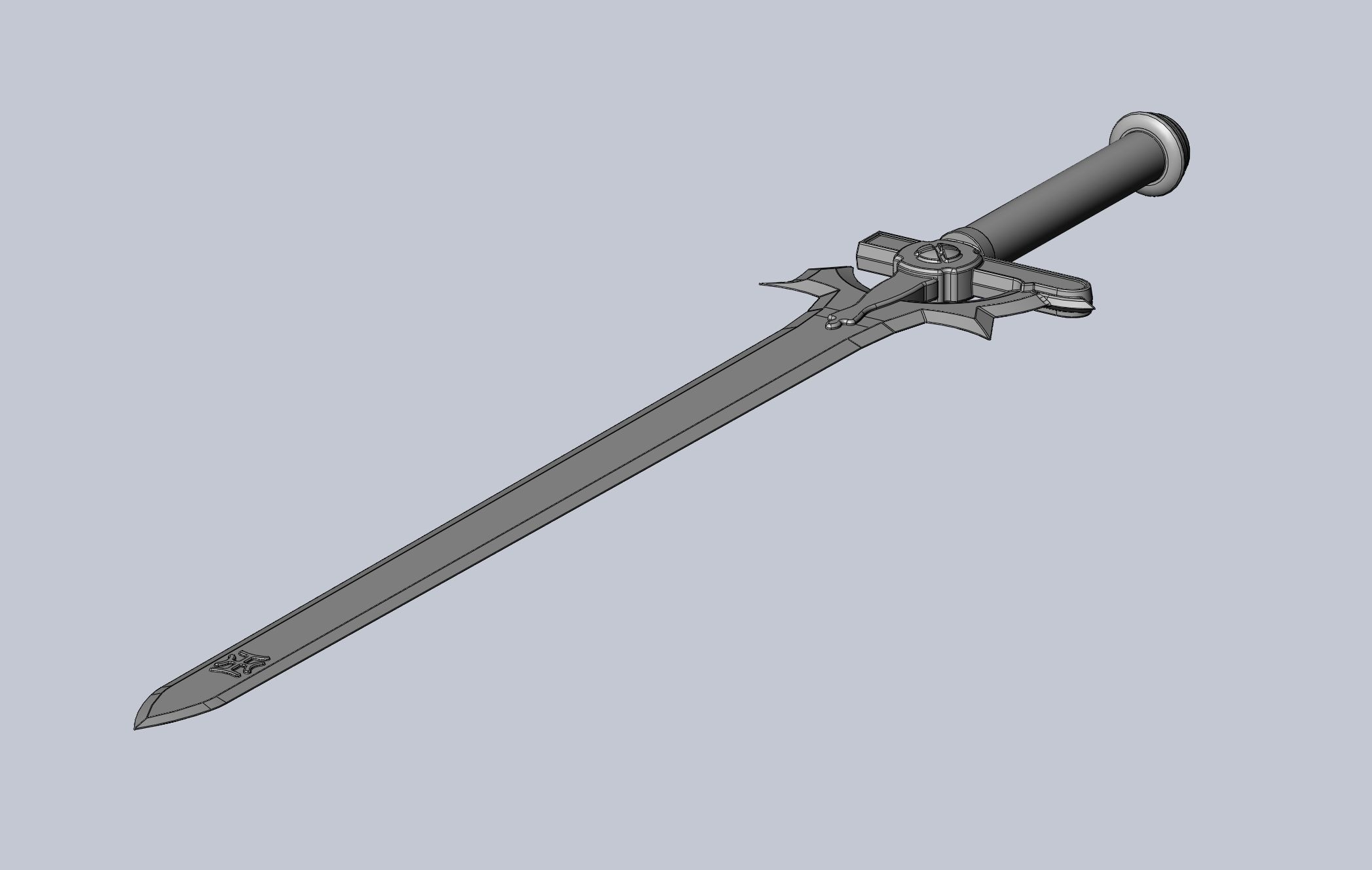 Sword Art Online Elucidator Sword Printable Assembly 3D print model_43