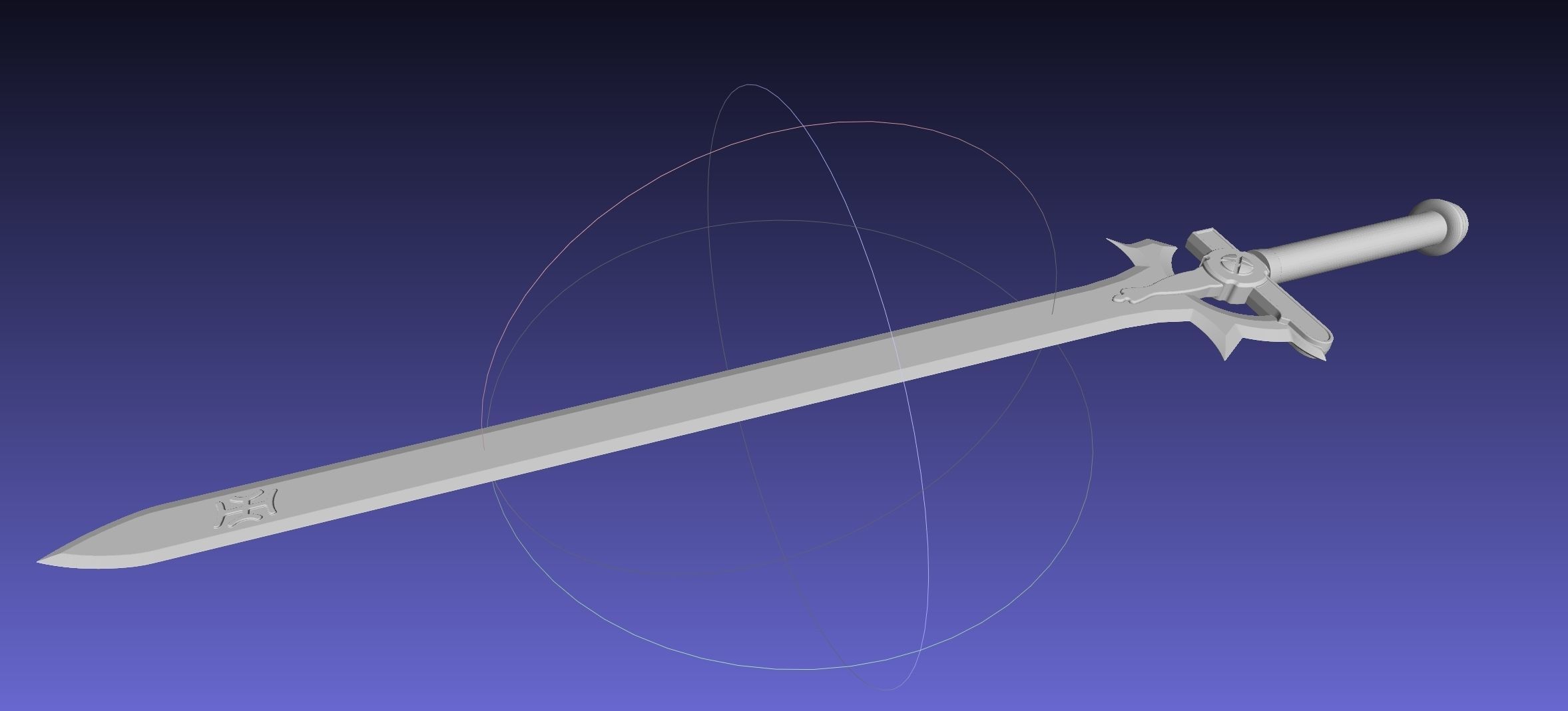 Sword Art Online Elucidator Sword Printable Assembly 3D print model_1