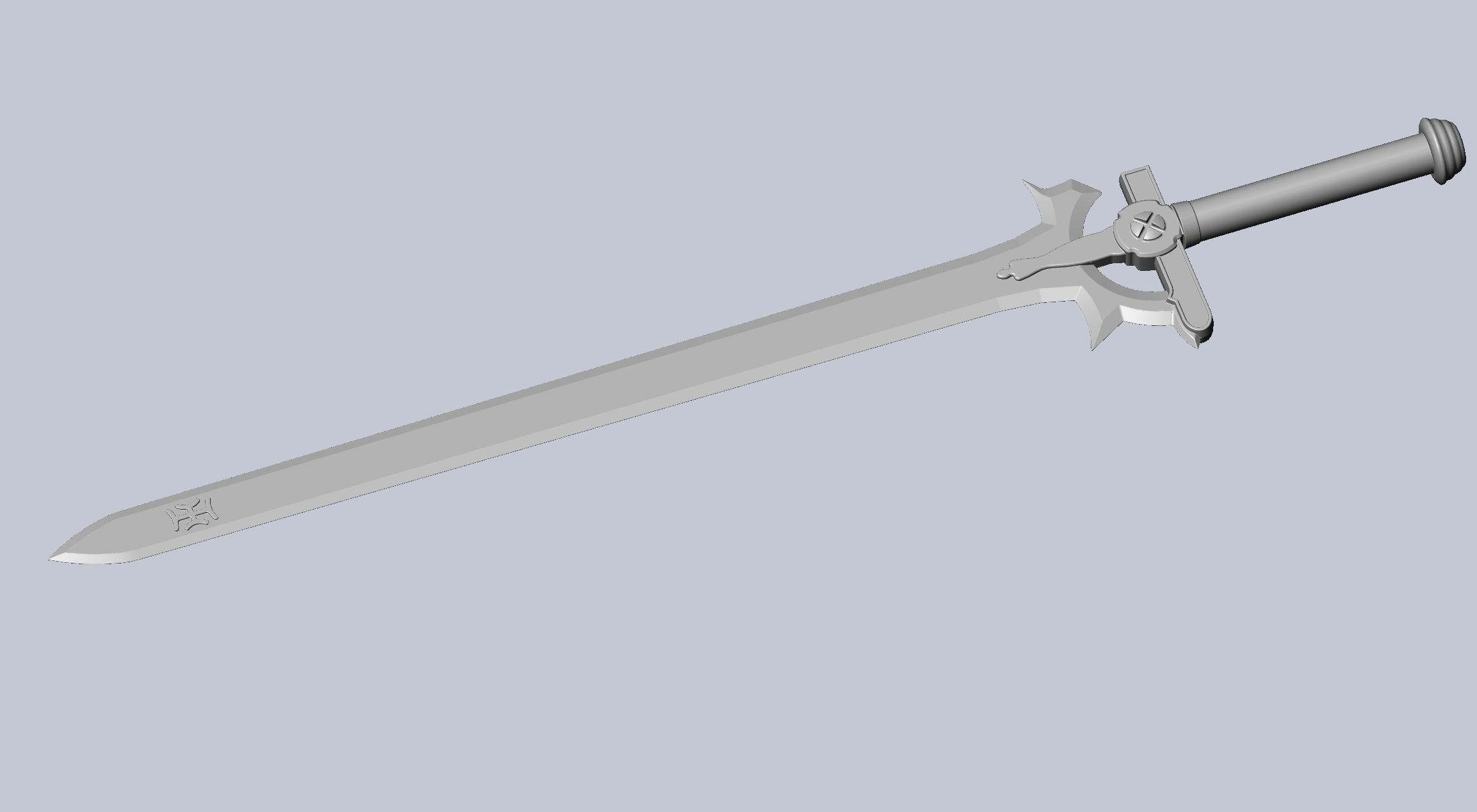 Sword Art Online Elucidator Sword Printable Assembly 3D print model_29