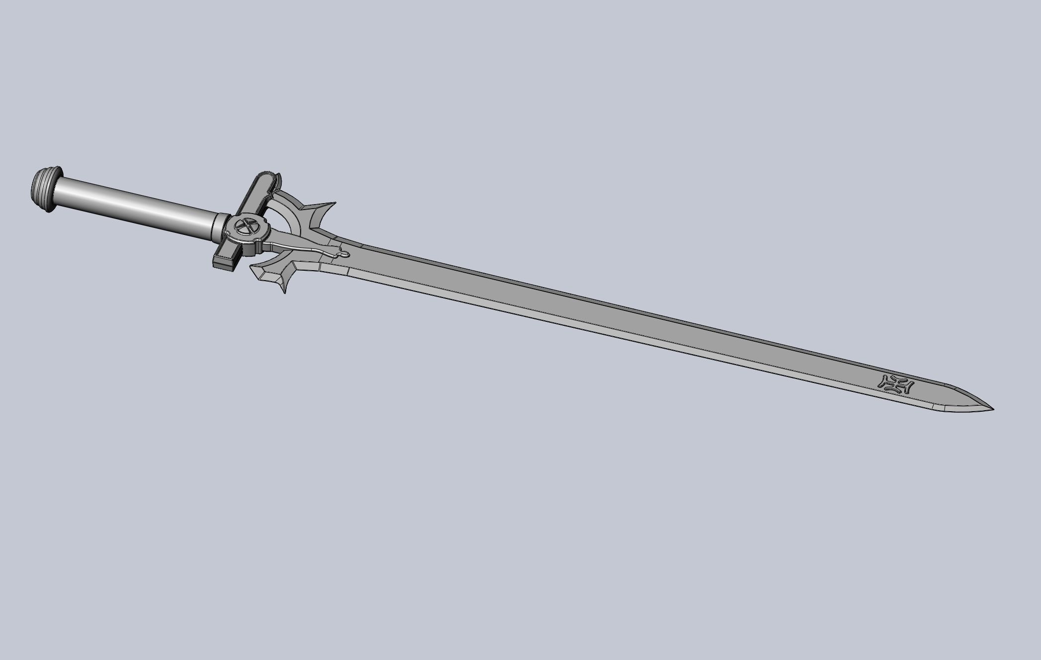 Sword Art Online Elucidator Sword Printable Assembly 3D print model_3
