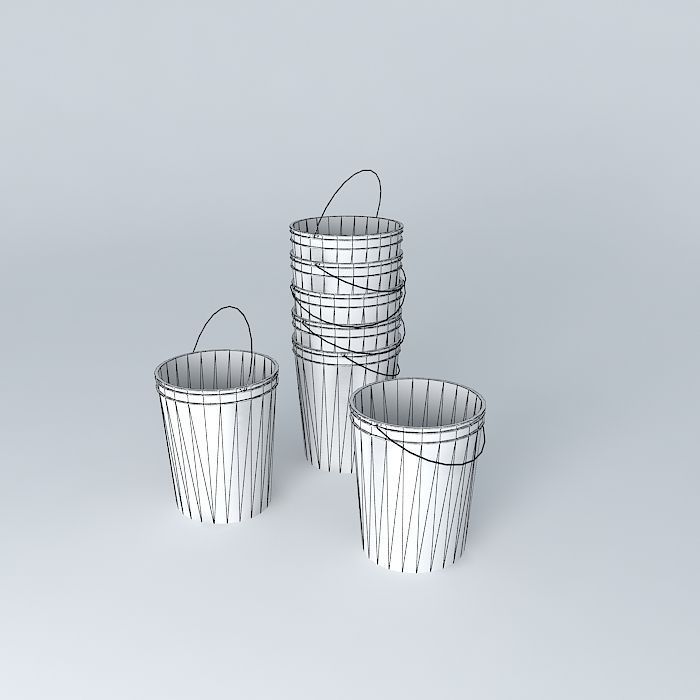 Five gallon bucket Free 3D model_3