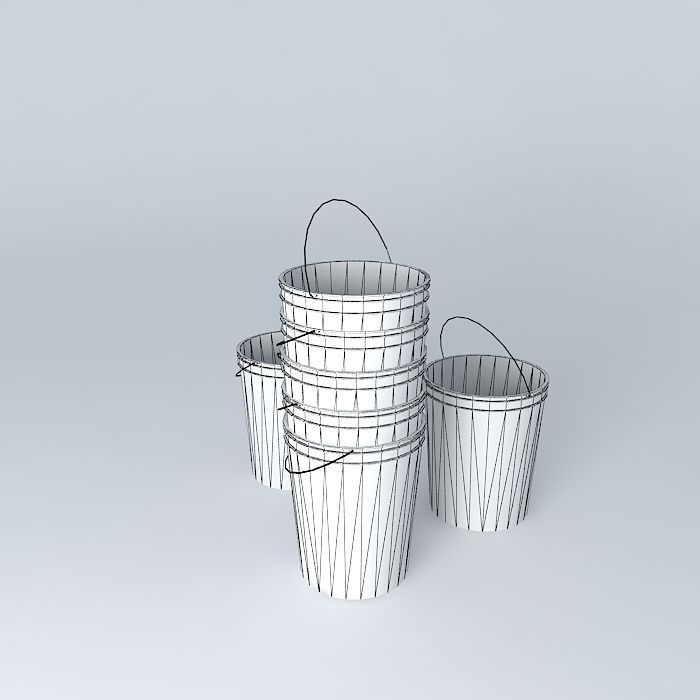 Five gallon bucket Free 3D model_4