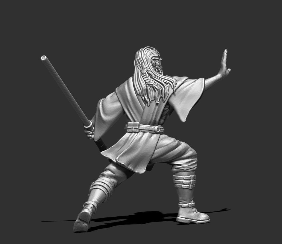 light side knight 3D print model - 35 mm scale 3D print model_6