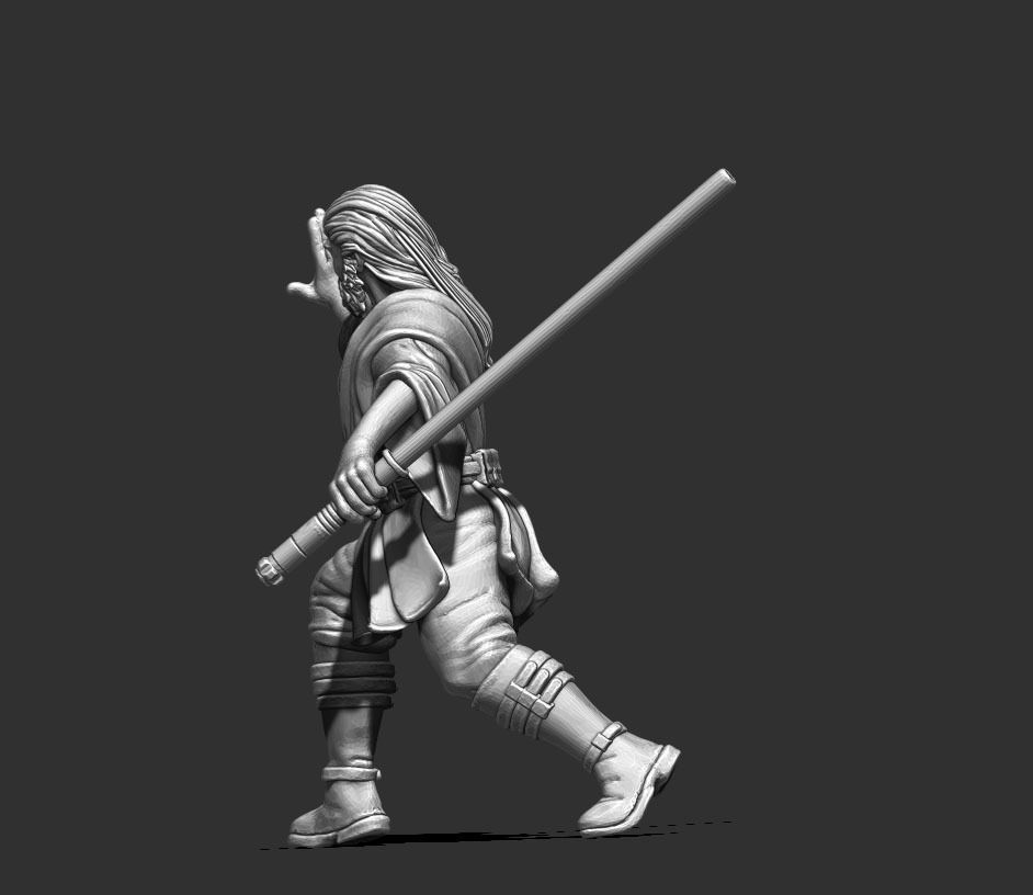 light side knight 3D print model - 35 mm scale 3D print model_4