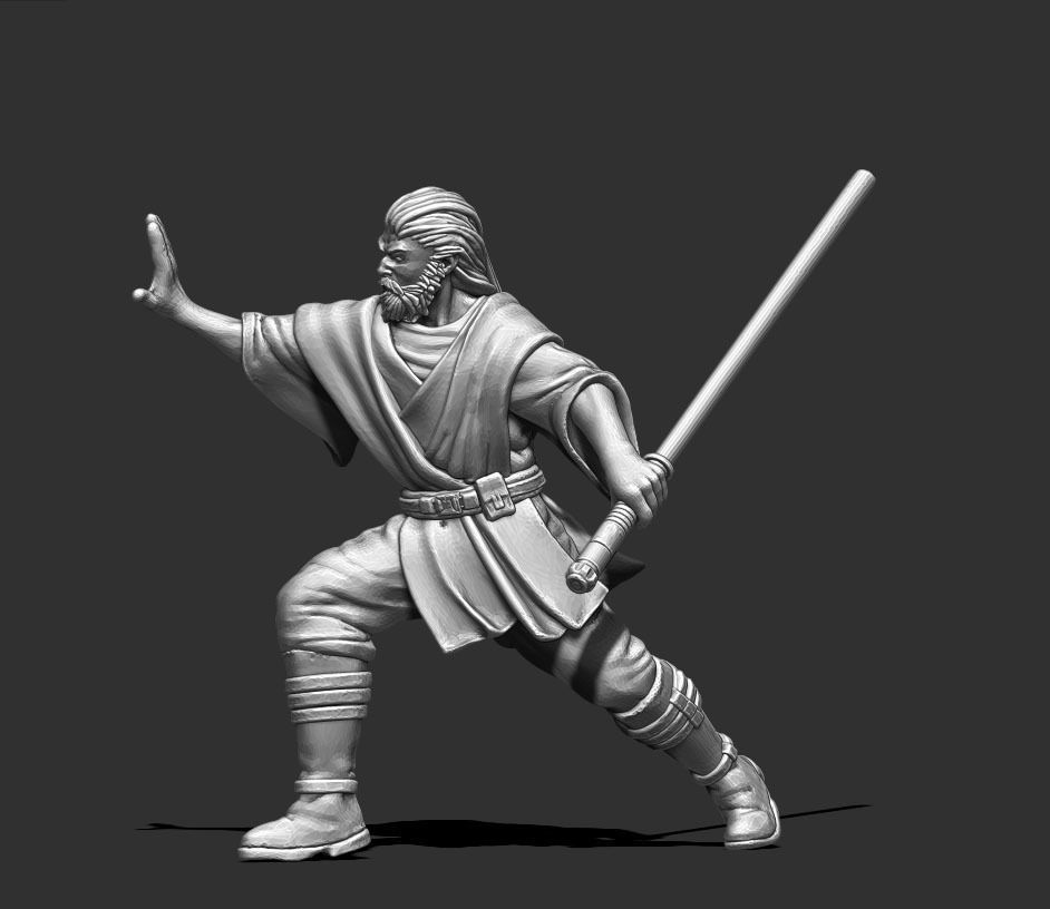 light side knight 3D print model - 35 mm scale 3D print model_3