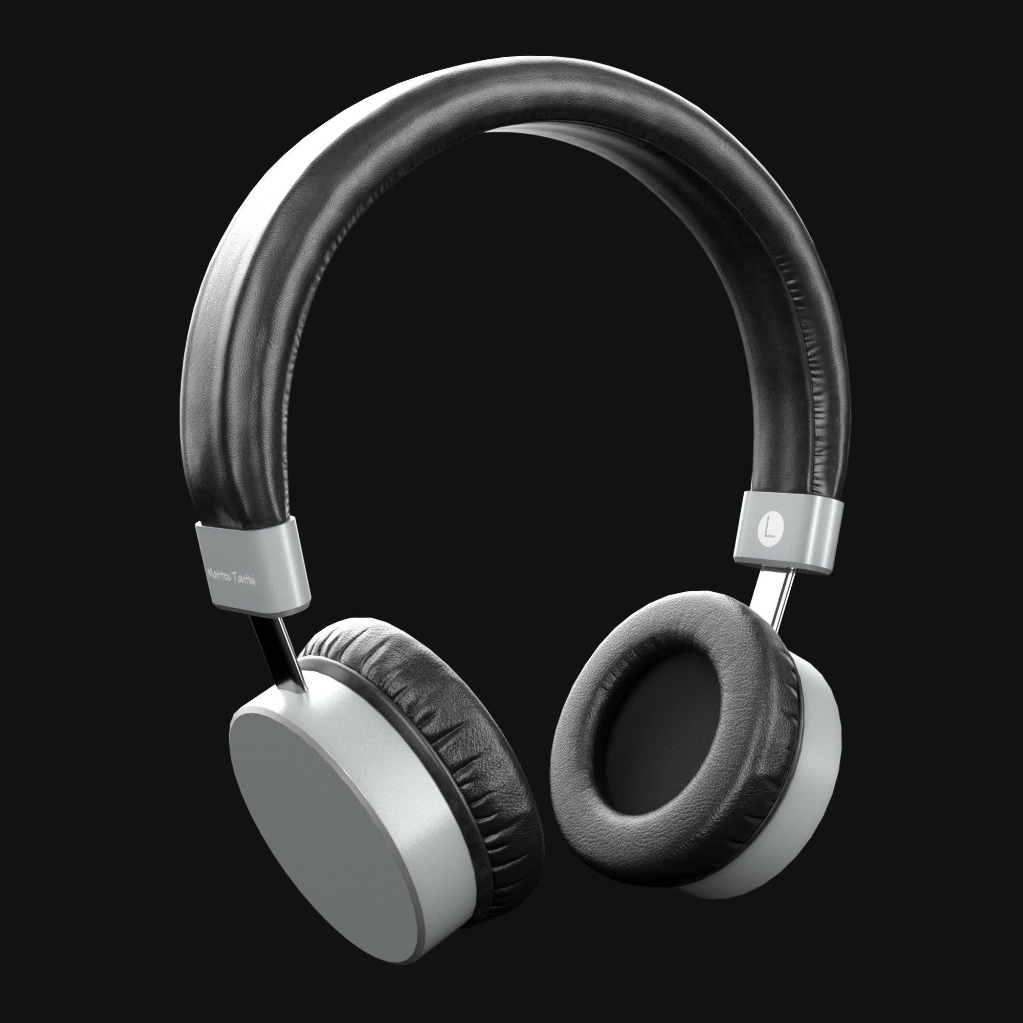 Headphones Matteo Tantini PBR Low-poly 3D model_3