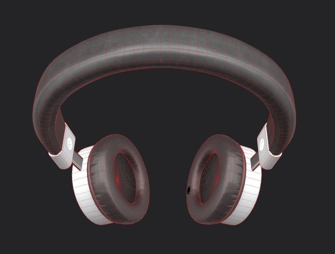Headphones Matteo Tantini PBR Low-poly 3D model_5
