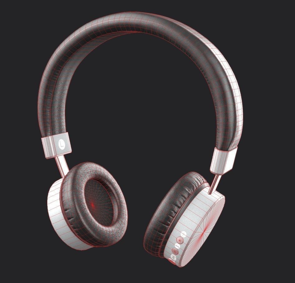 Headphones Matteo Tantini PBR Low-poly 3D model_4
