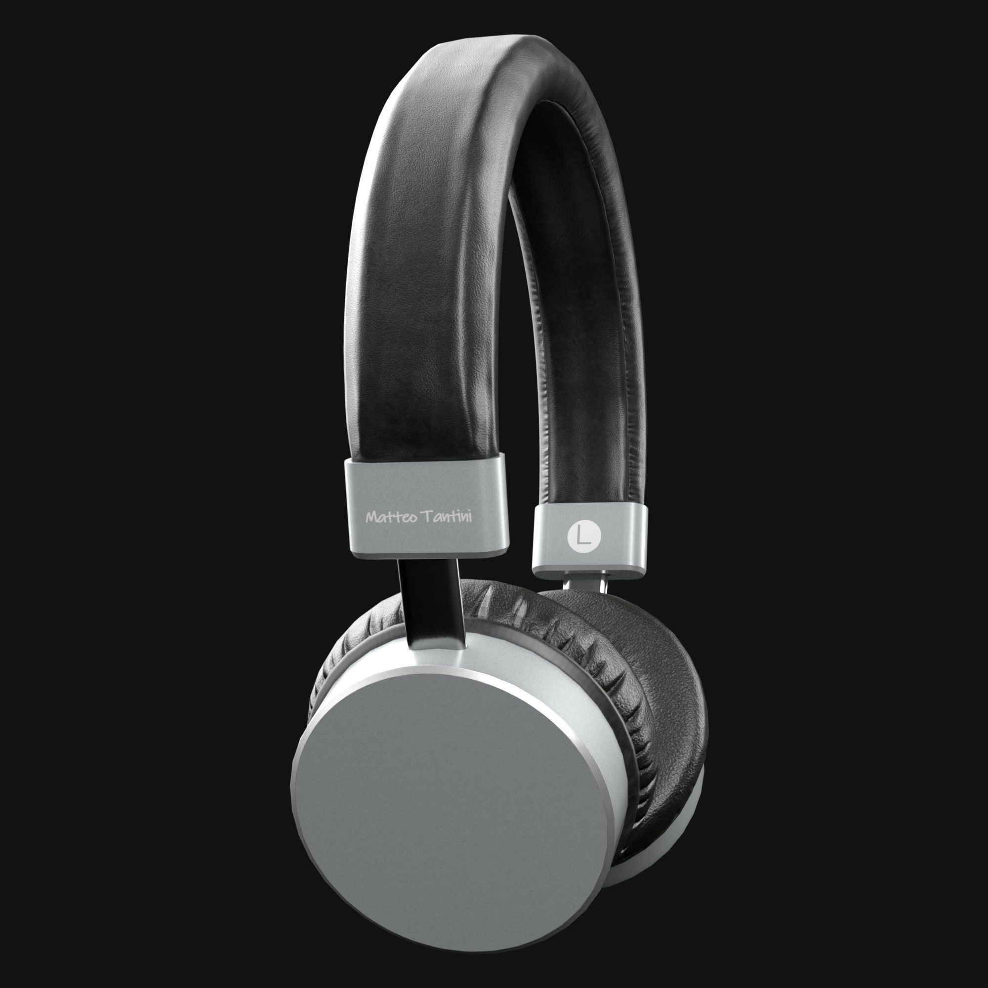 Headphones Matteo Tantini PBR Low-poly 3D model_2