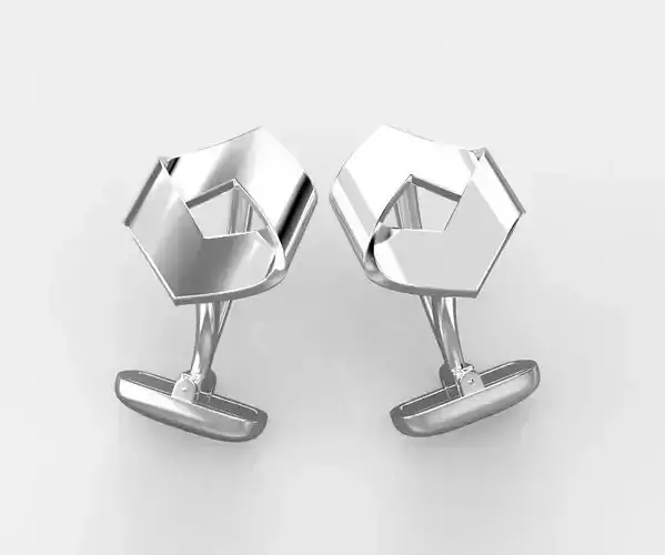 101118 CL hexagon cufflinks 3 versions 3D print model