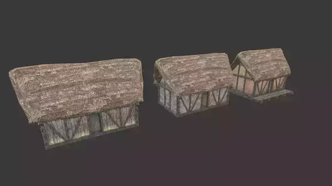 Thatched house with a separate deck