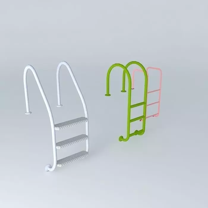 pool and parapet ladders Free 3D model_0