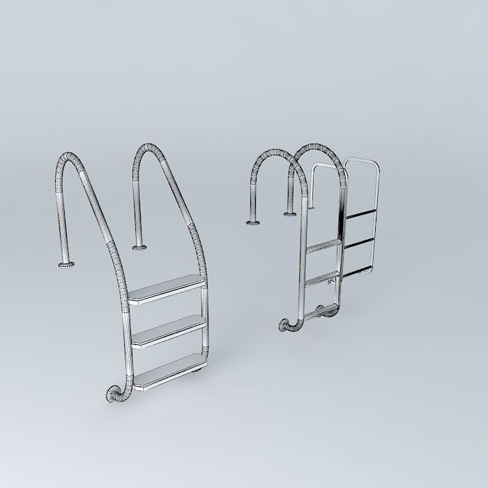 pool and parapet ladders Free 3D model_3