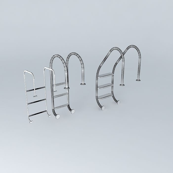 pool and parapet ladders Free 3D model_4