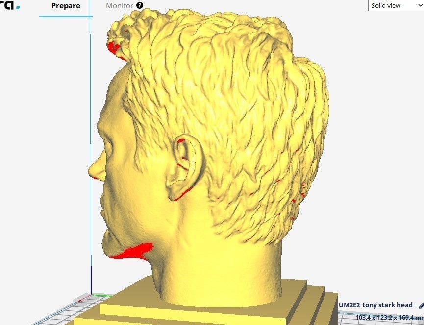 Tony Stark head sculpture - Robert Downey -STL file print ready  3D print model_6