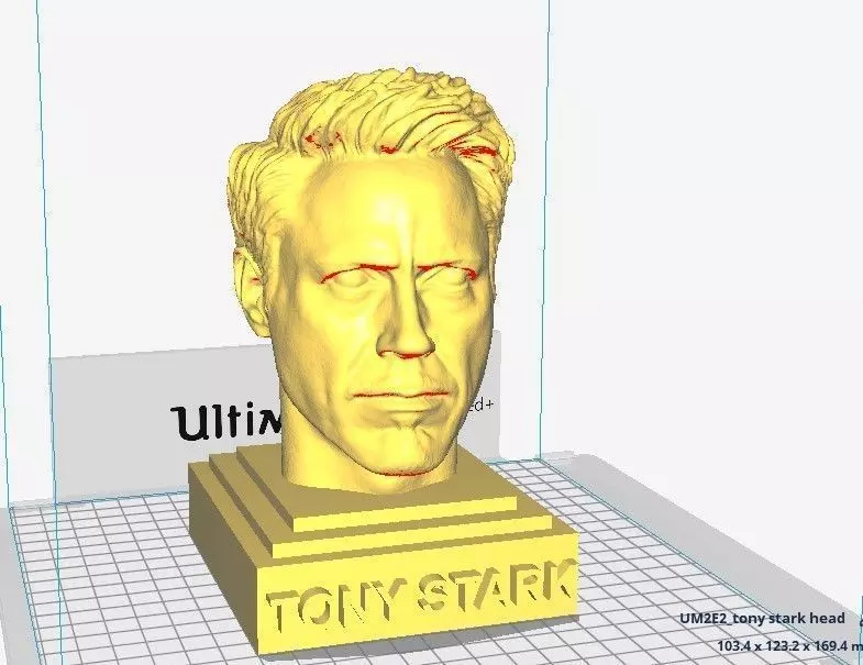 Tony Stark head sculpture - Robert Downey -STL file print ready  3D print model_0