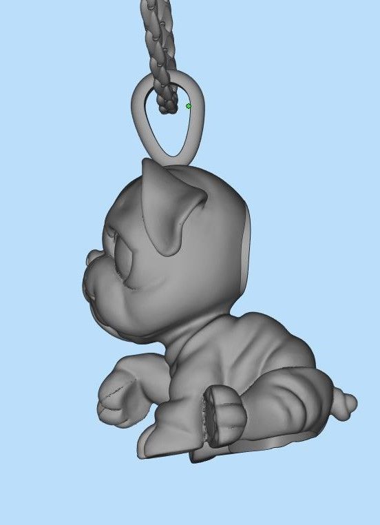 dog pendant 3D print model_8