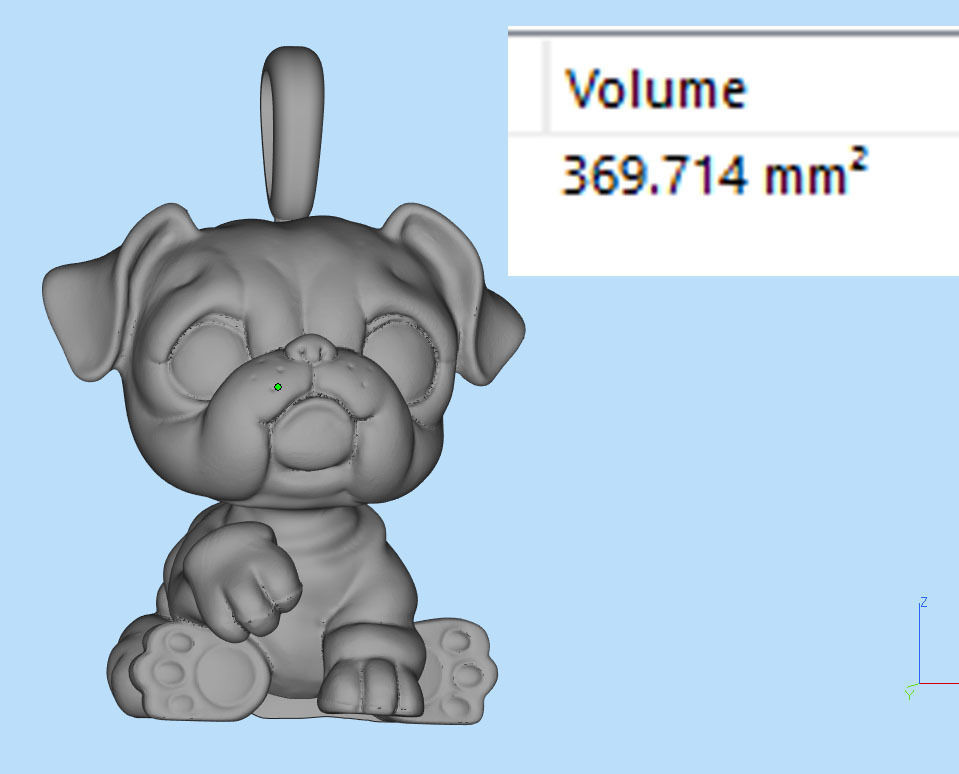 dog pendant 3D print model_3