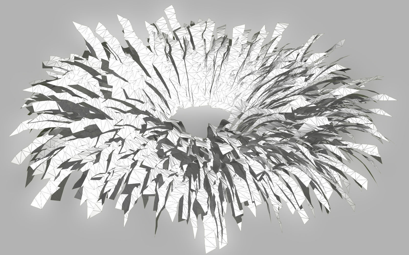 Grass Hakonechloa  Low-poly 3D model_4
