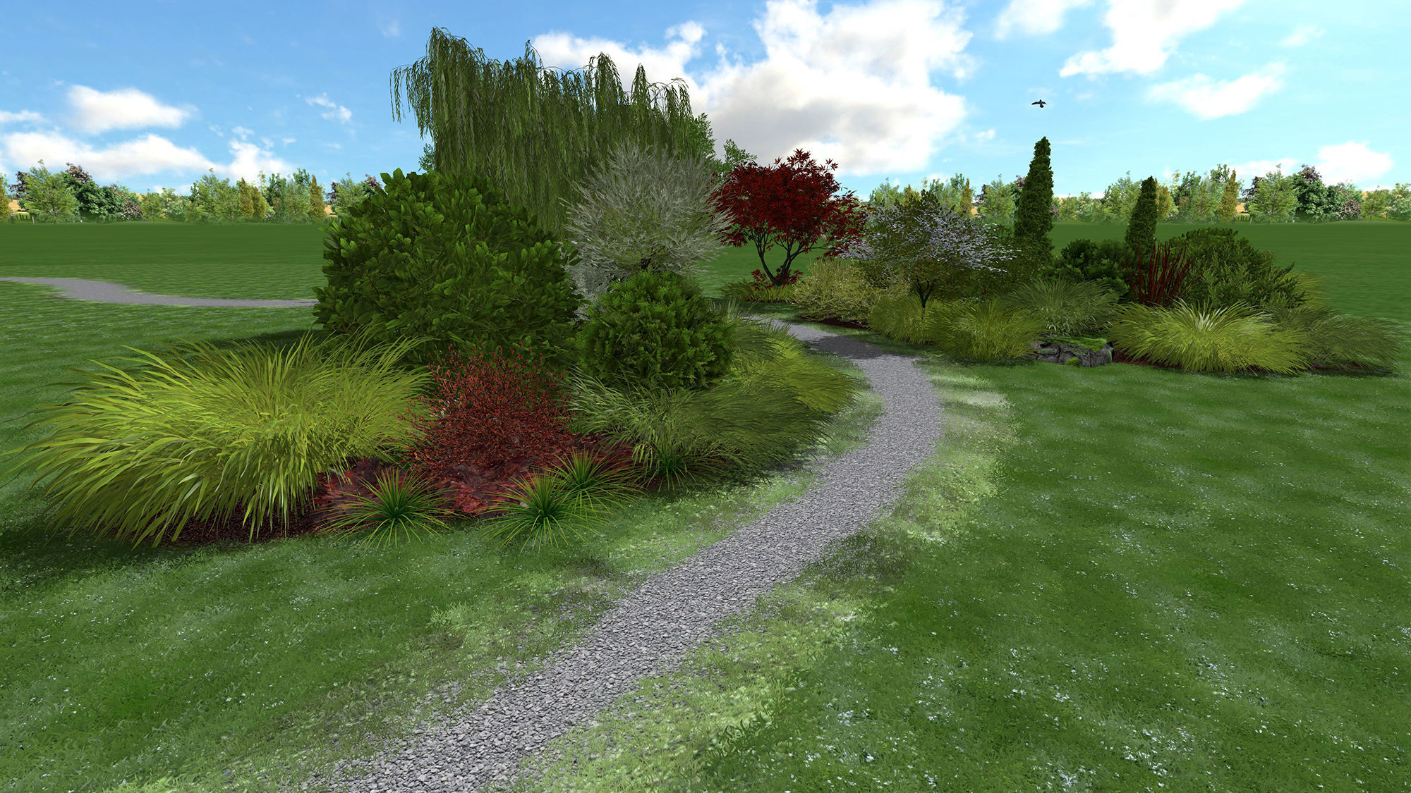 Grass Hakonechloa  Low-poly 3D model_22