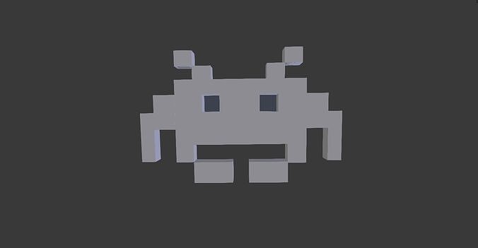 The Space Invaders Enemy Free 3D model