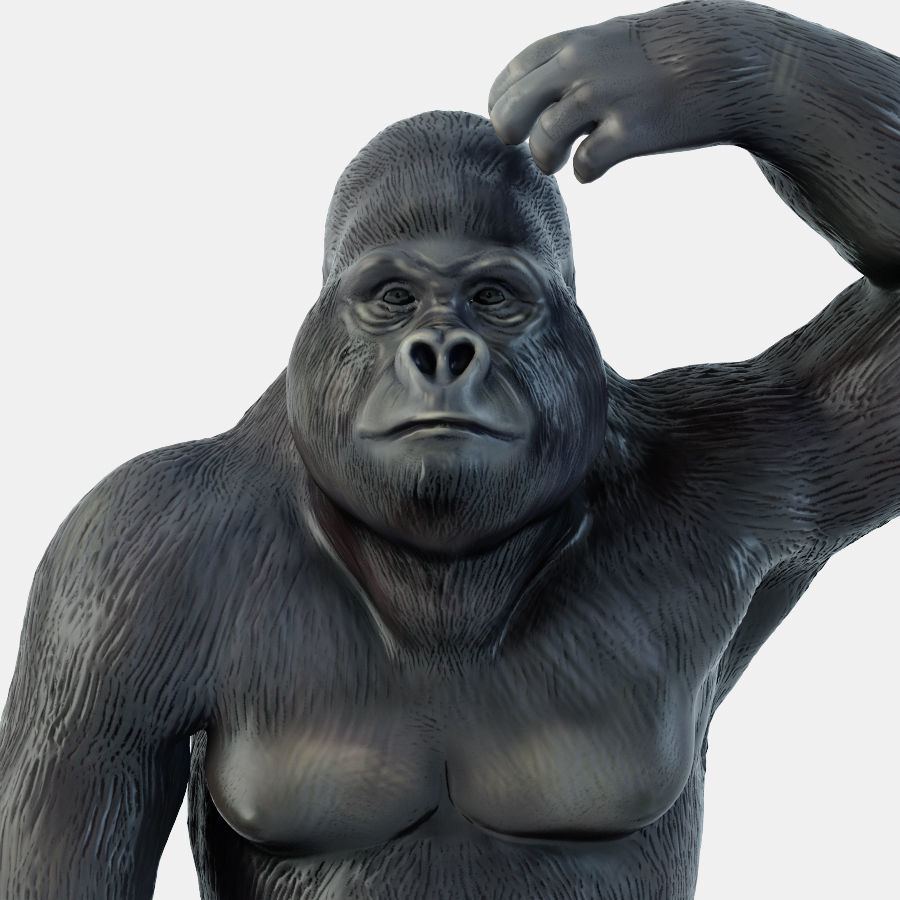 Figurine Gorilla 2 3D model_1