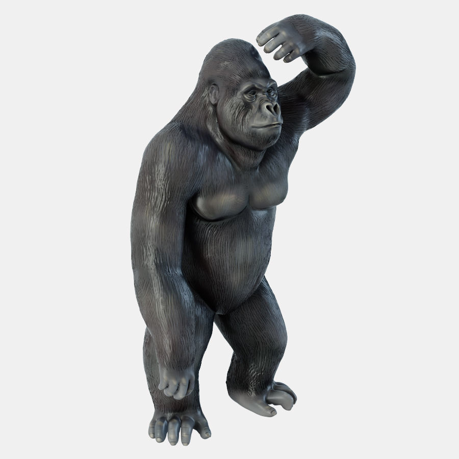 Figurine Gorilla 2 3D model_2