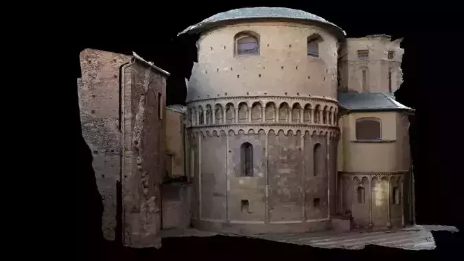 Realistic Medieval Old building house 