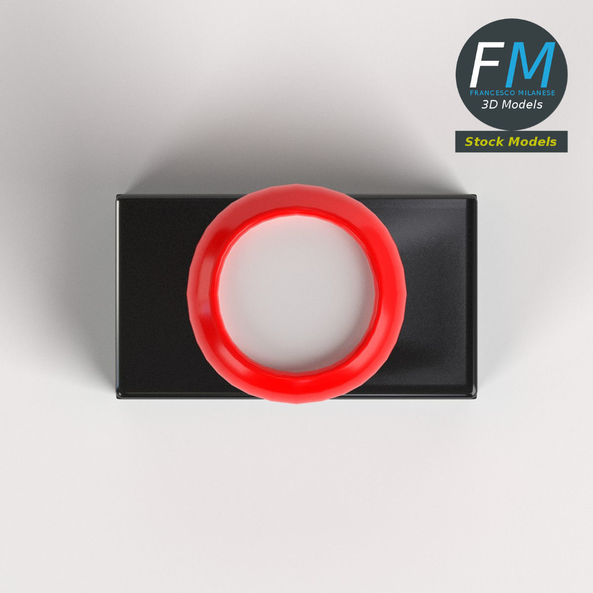 Pre inked rubber stamp 3D model_6