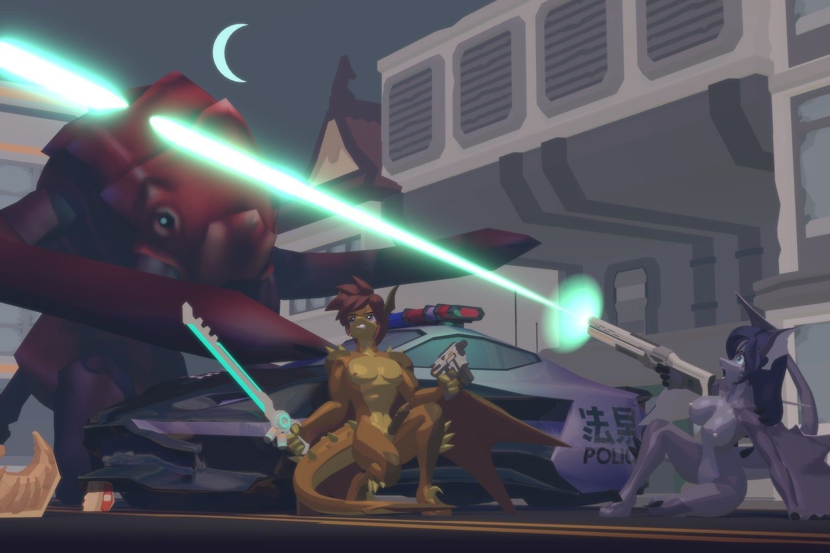 Acheron Wyverns Nude Low-poly 3D model_4